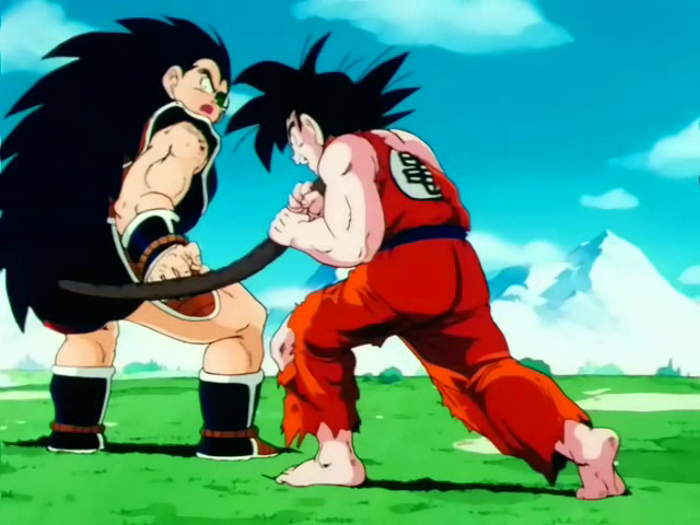 Goku vs Raditz.