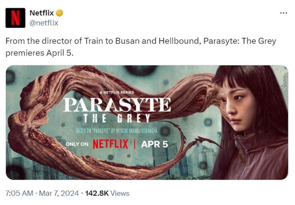 trailer parasyte: the grey
